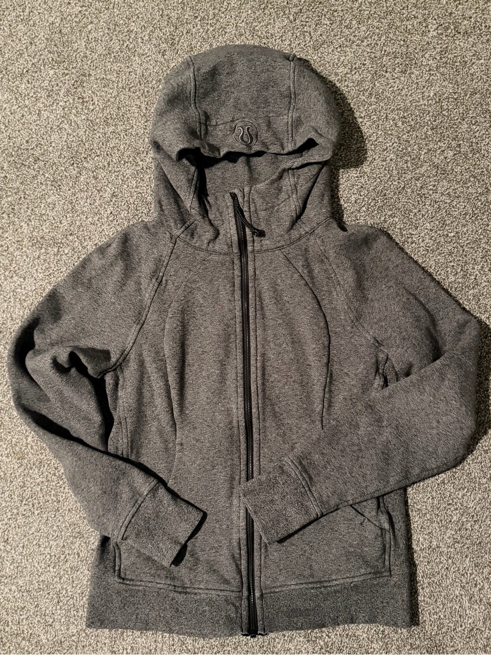Lululemon Gray Full-Zip Scuba Jacket Hoodie